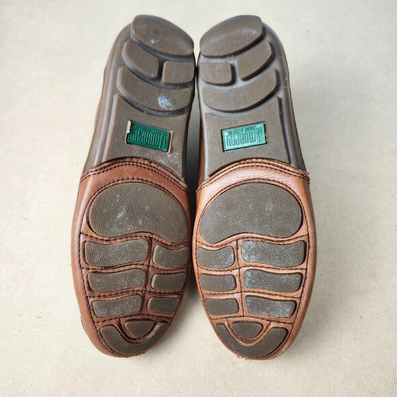 J Murphy Moccasins 9M Brown Leather Lace-Up Low Top Johnston & Murphy Casual - Picture 7 of 9